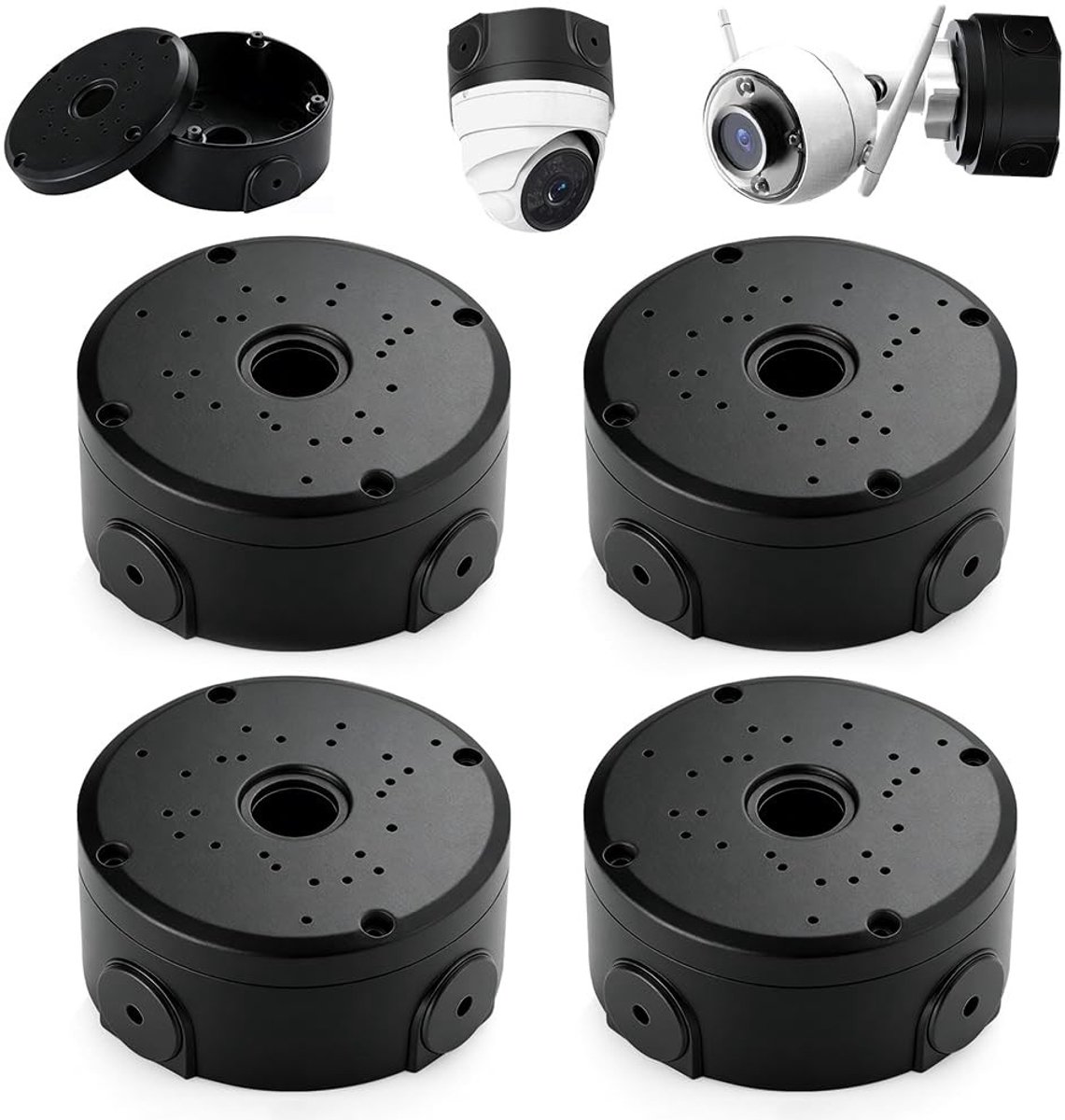 SolidKeus - Set van 4 Waterdichte Aansluitdozen voor Camera's