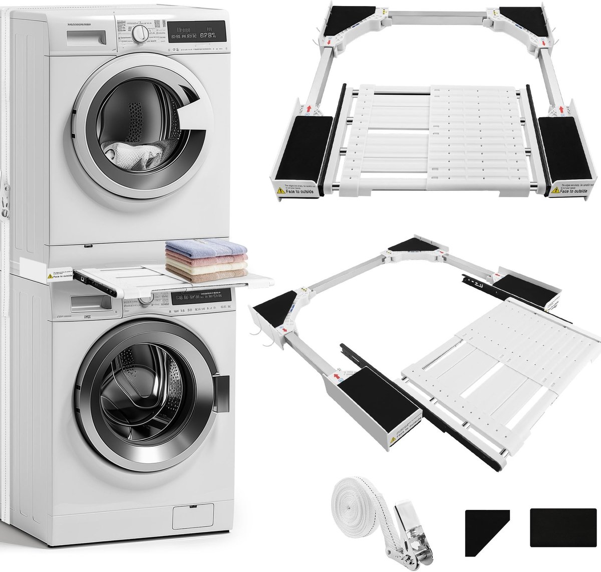 SolidKeus - Universeel Tussenframe voor Wasmachine en Droger