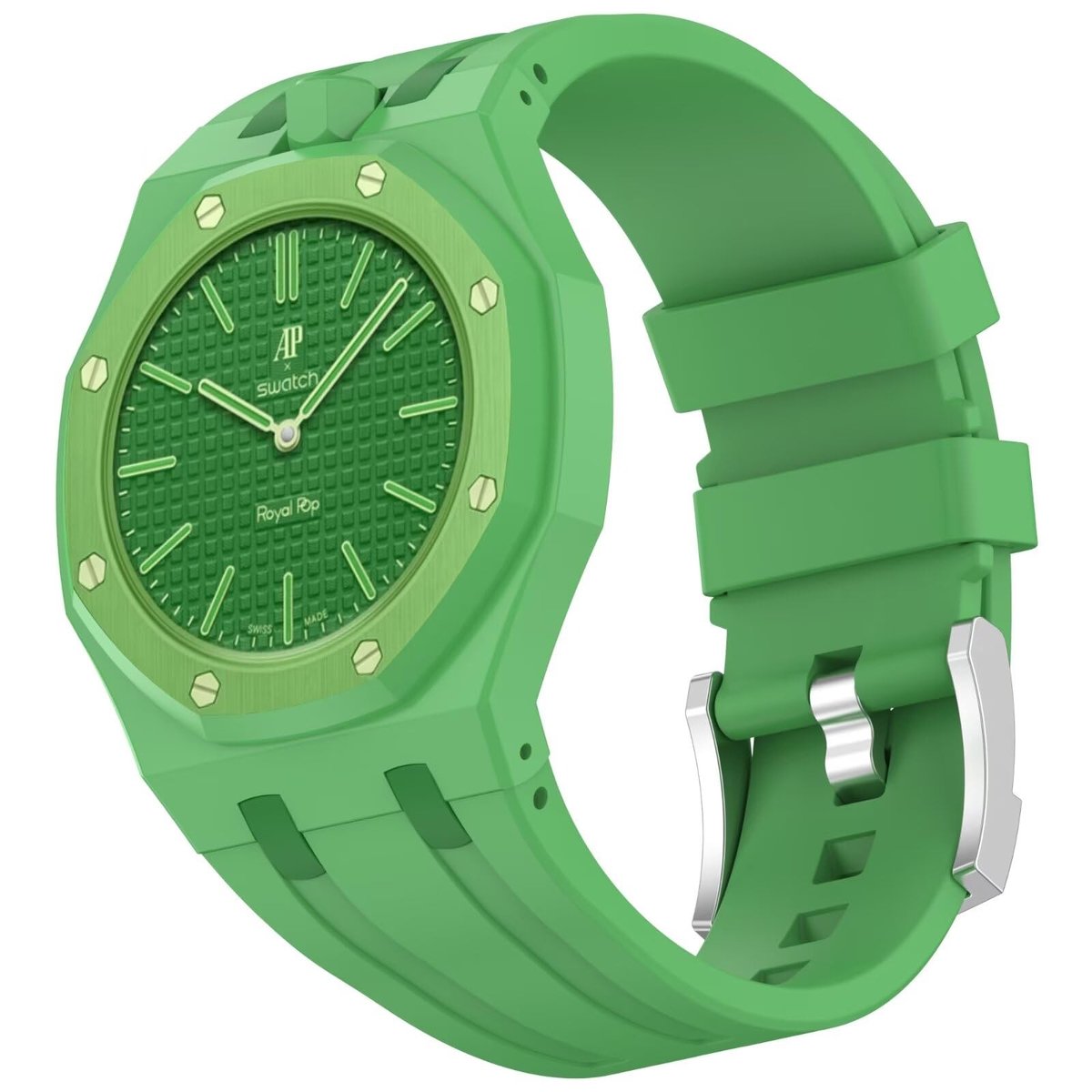 SolidKeus - Sportieve Silicium Armband voor Swatch Horloge