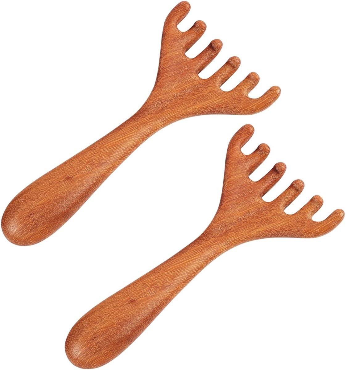 SolidKeus - Set van 2 Schedel Massageapparaten van Sandelhout
