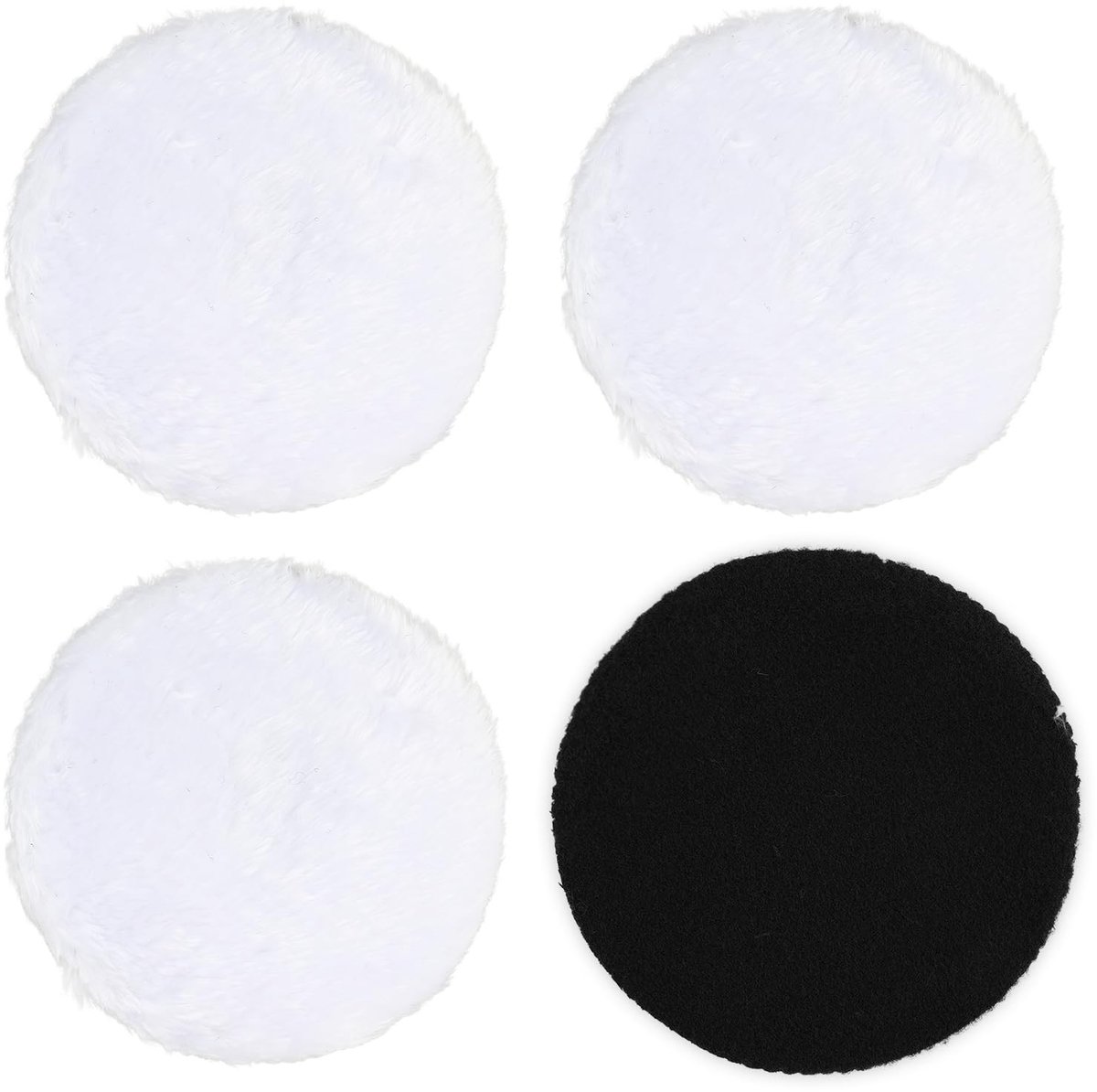 SolidKeus - Set van 4 Polijstpads 125 mm van Synthetische Wol