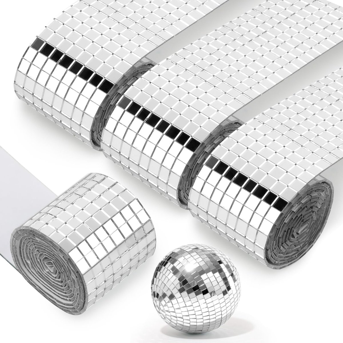 SolidKeus - 6400 Stuks Zelfklevende Mini Spiegeltegels voor Decoratie