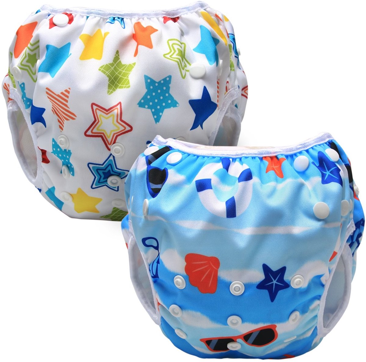 SolidKeus - Herbruikbare Zwemluier (Set van 2) voor Baby's (0-3 Jaar)