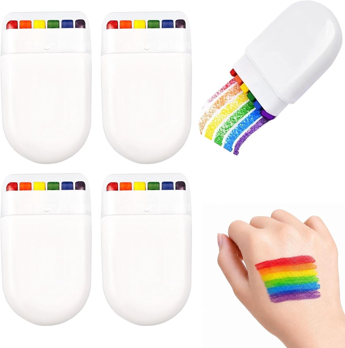 Kleurige Make-up Pen voor LGBTQ Pride Feestjes en Parades | Regenboog Make-up, Gezichtsverf, Pride Outfit, Feest Make-up, Regenboog Accessoire