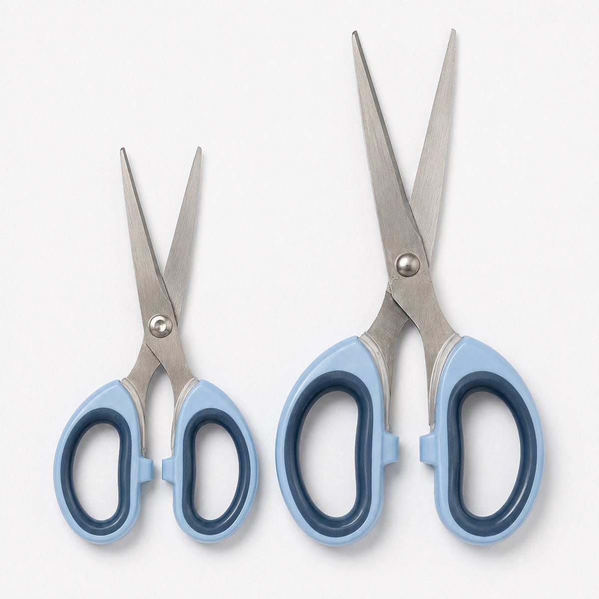 Scharen Set – 2 Stuks – Universele Schaar & Hobbyschaar – Blauw – Voor Kantoor, School & Huishouden