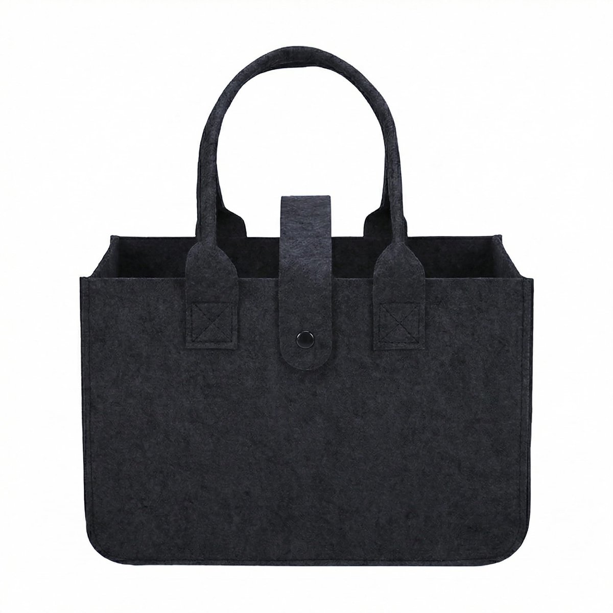 Omgoods - Opvouwbare Vilten Boodschappentas met Handvat, 30 x 20 x 18 cm