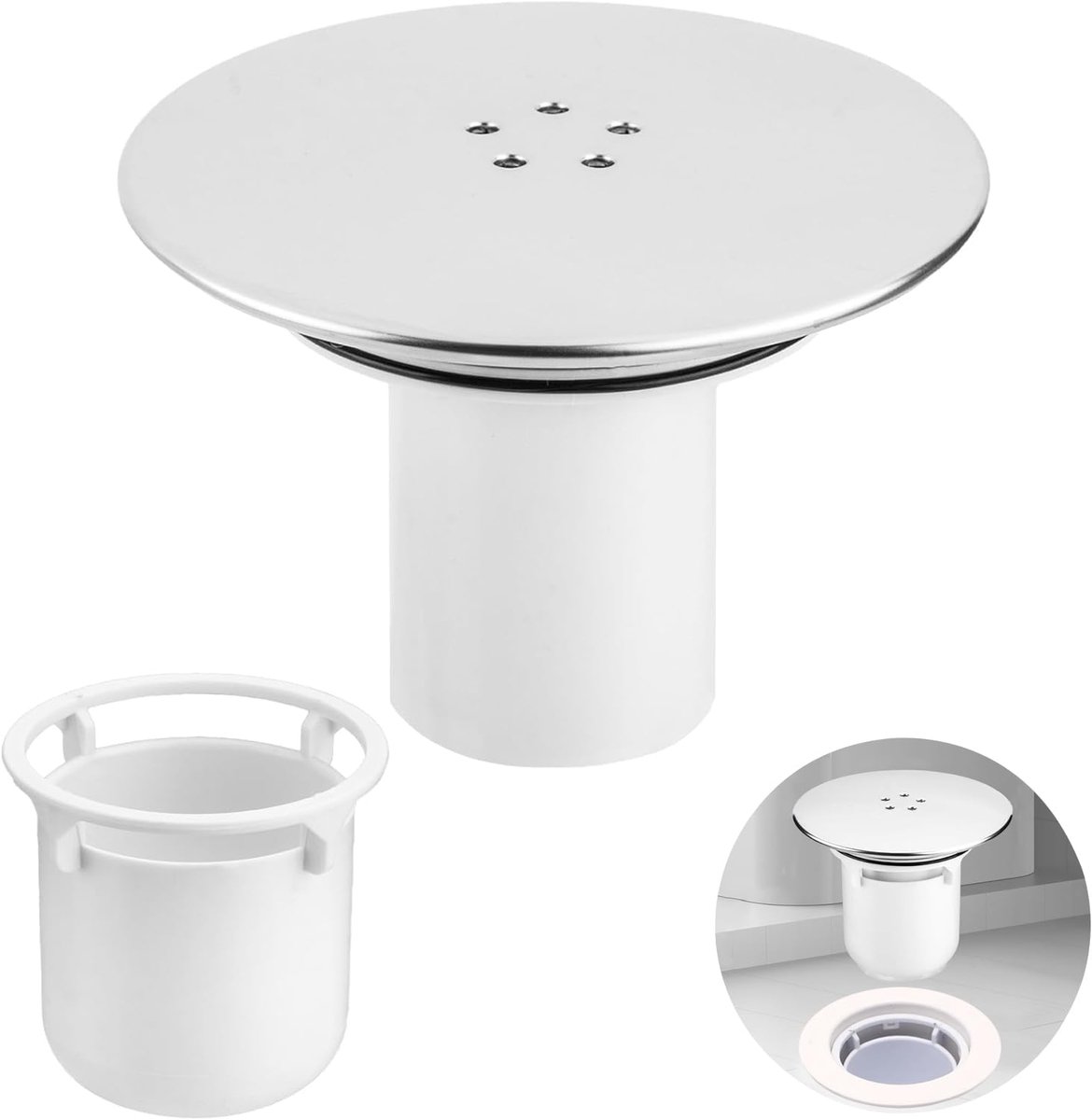Doucheafvoerdeksel, 115 mm, universele douchesifon, vervangend doucheafvoerdeksel, doucheafvoerplugdeksel