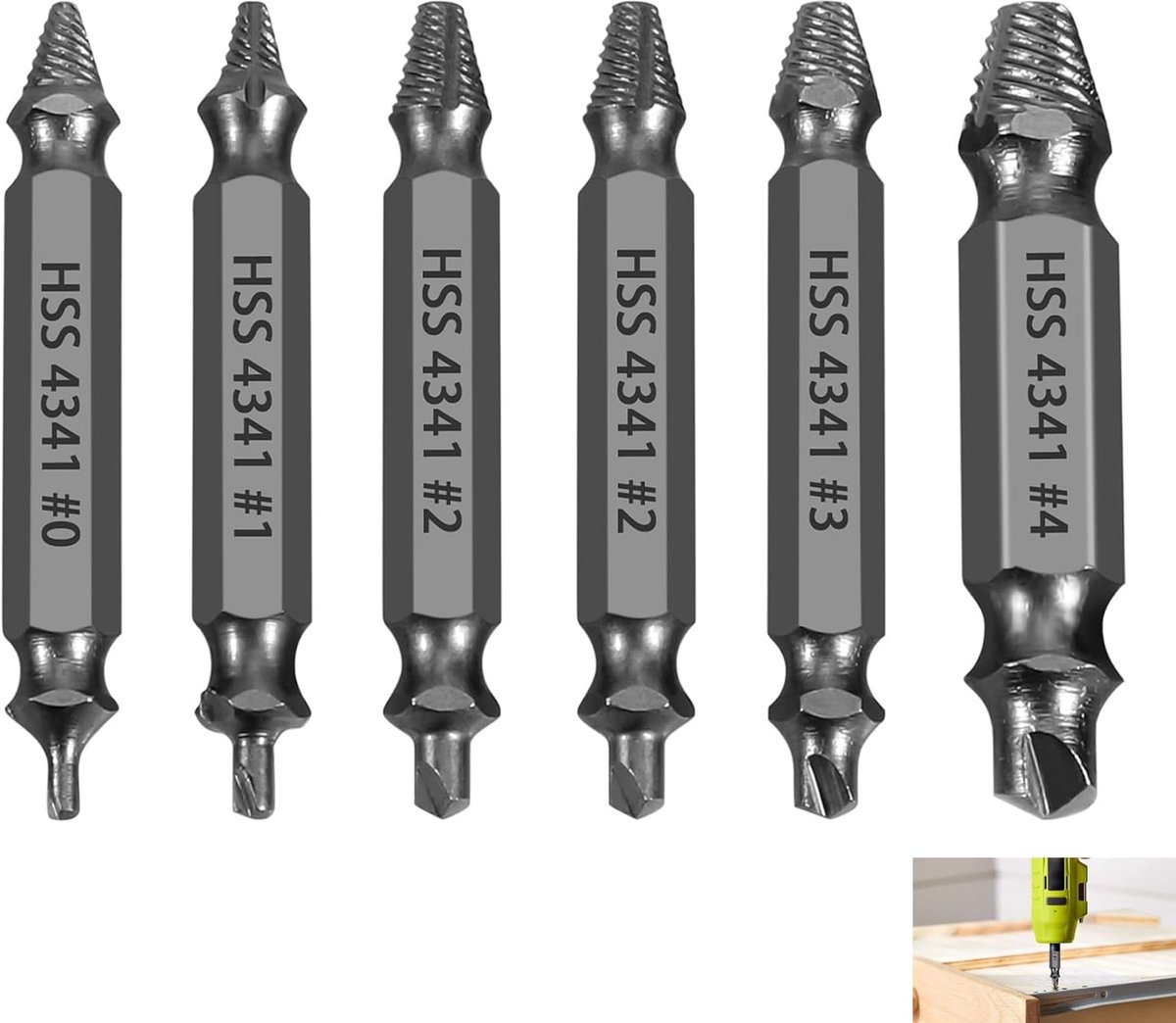 Omgoods - 6-Piece Set voor het Verwijderen van Gebroken Schroeven