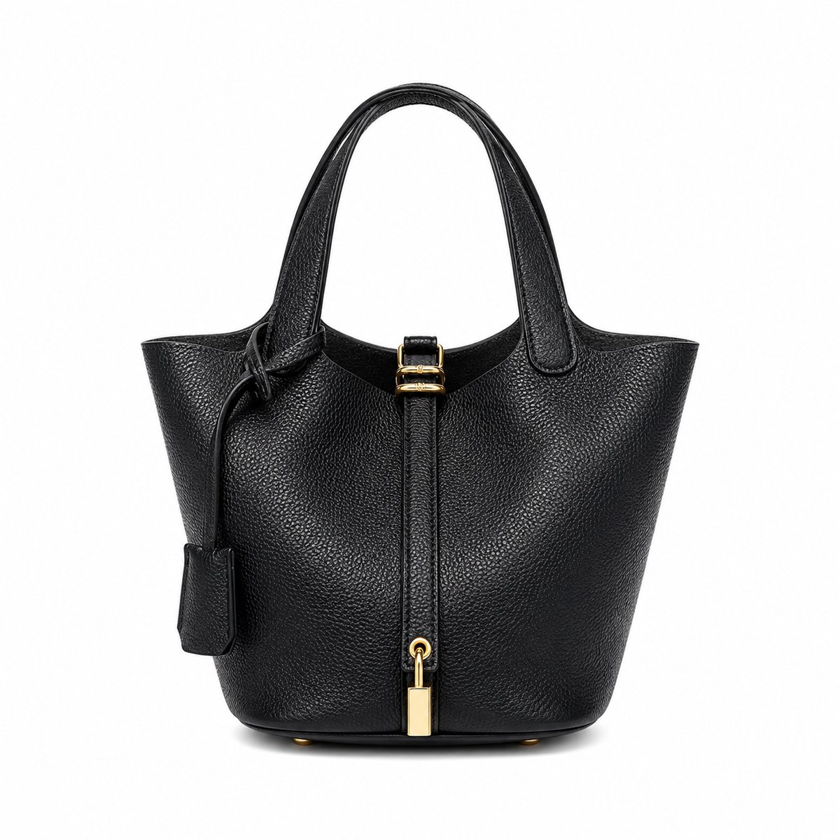 Dameshandtas – Bucket Bag – Stijlvolle vintage handtas – PU-leer – Voor dames – Zwart