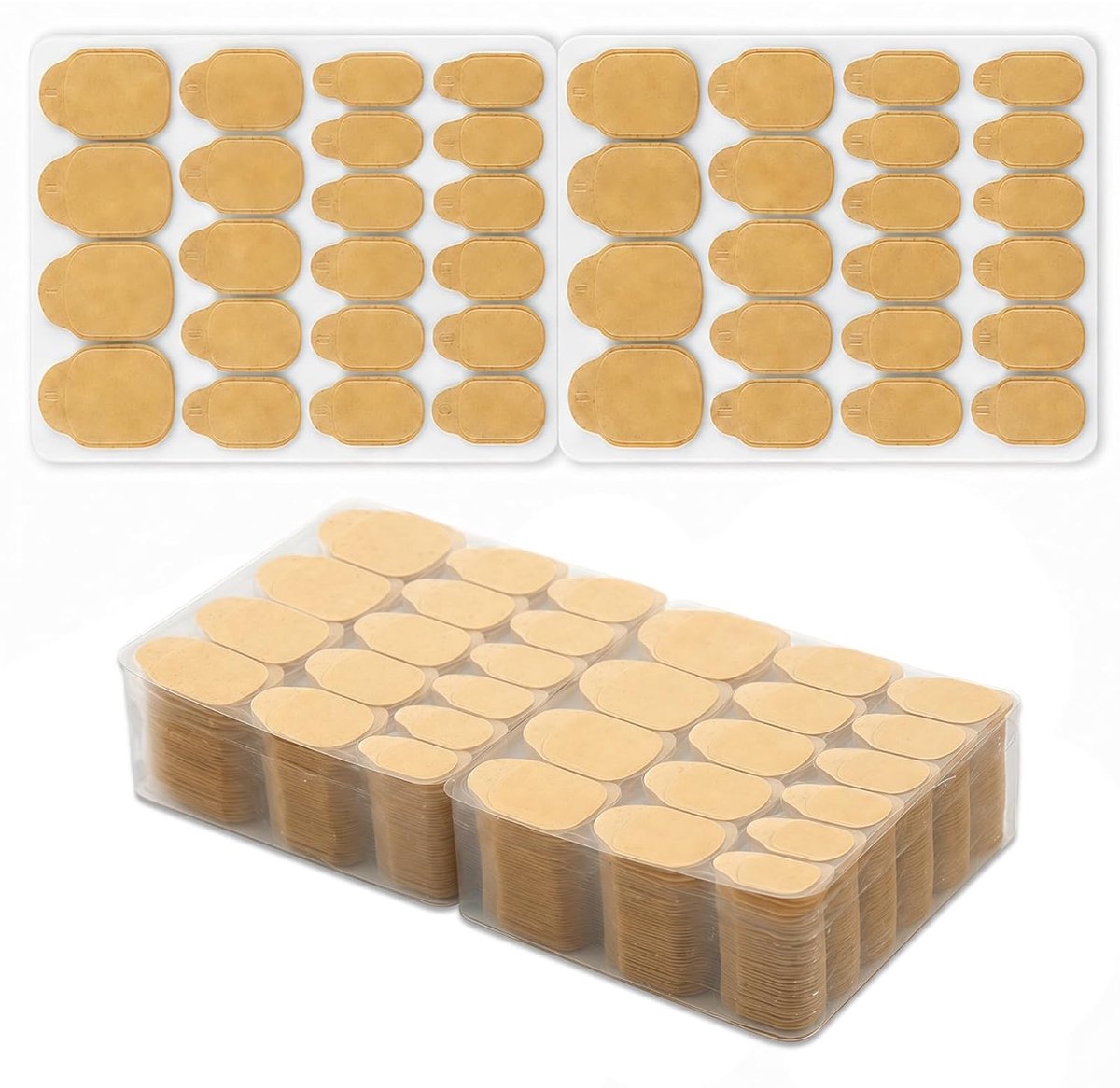 1200 stuks ultradunne zelfklevende nagellijmpads, waterdichte plakpads voor kunstnagels, perfecte pasvorm en doe-het-zelf nagelset (15 maten)