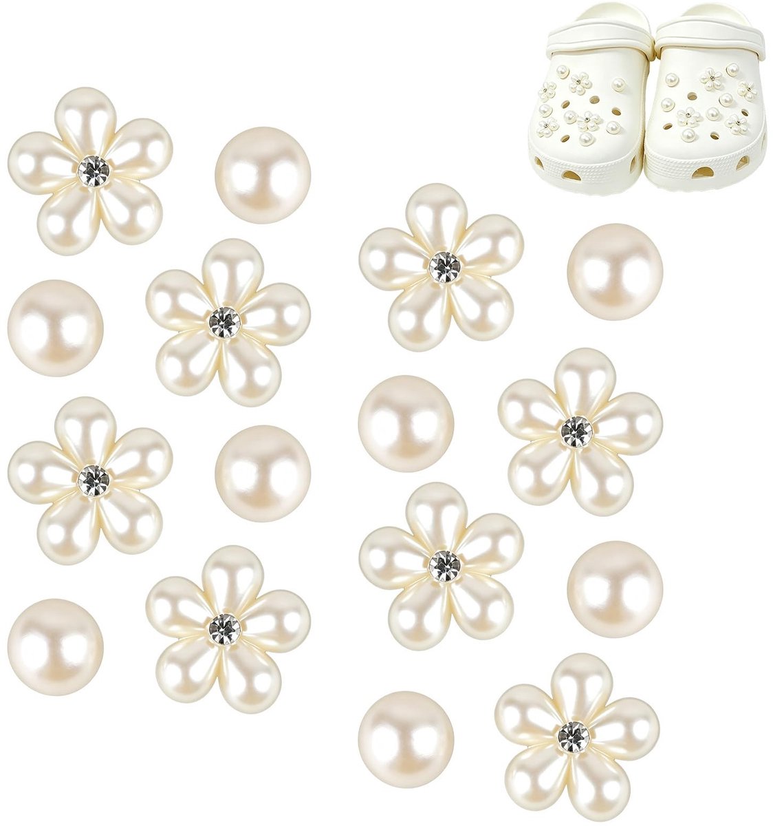 Omgoods - Schoenbedels Bloemen Parel Accessoires