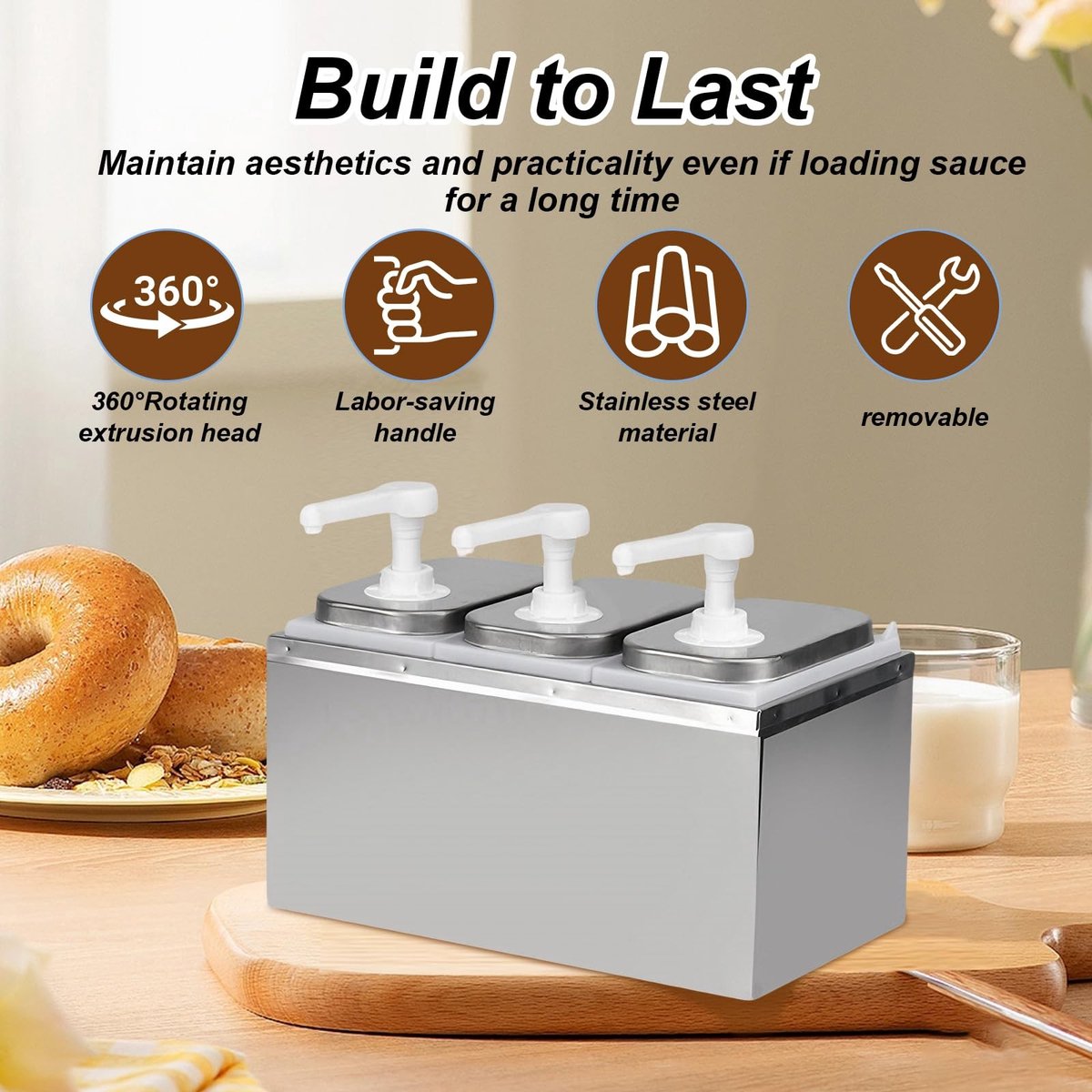 Omgoods - 6 L Saucepomp Dispenser van RVS