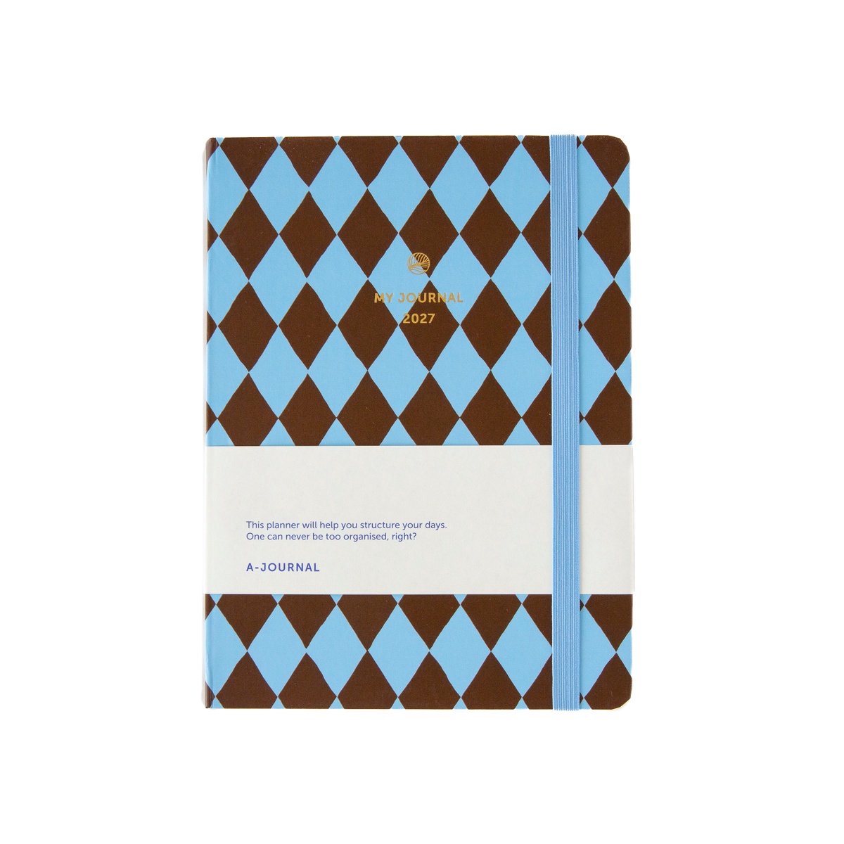 My Journal Agenda 2027 - Checked Blauw Chocolade