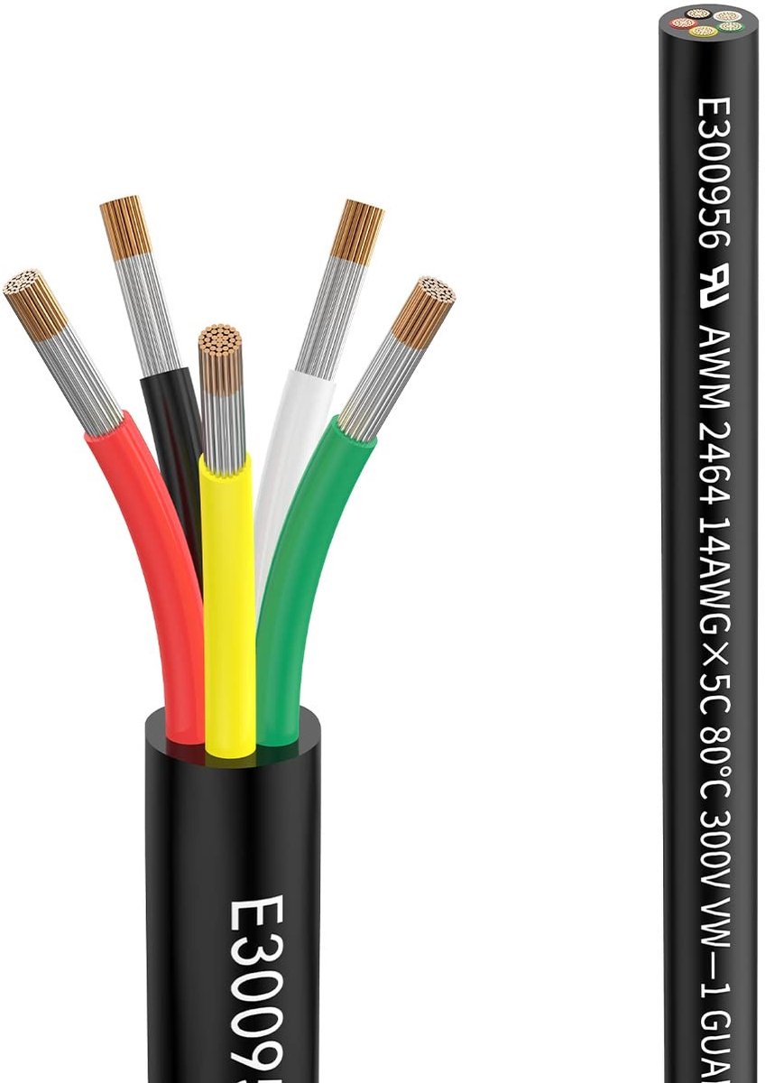 Omgoods - 5x2 mm² Elektrische Kabel 20m voor LED Verlichting en Tuin