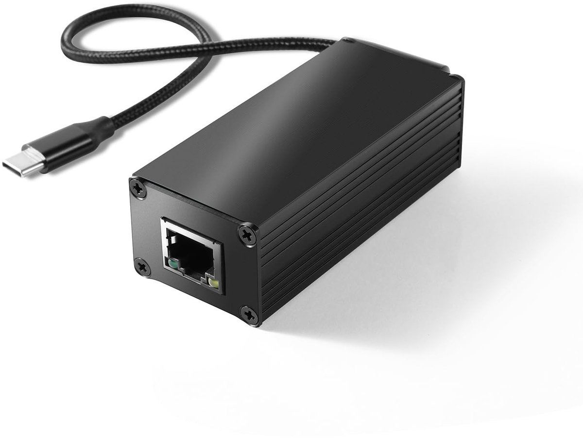 Omgoods - PoE naar USB-C Converter Adapter, 2-in-1 Oplader en Ethernet