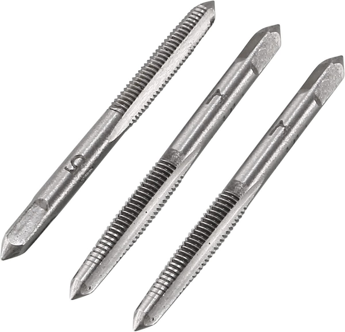A12091200ux0885 M5 x 0.8mm Pitch Taper en Plug Metrische Tap, 5x0.8mm, 3 stuks, Zilver