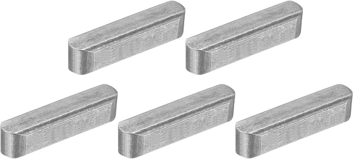 5 stuks sleutelkoord met ronde punt, 5 x 5 x 22 mm, koolstofstaal, parallelle transmissieas, keyway machine voor shaft type bevestigingsverbinding