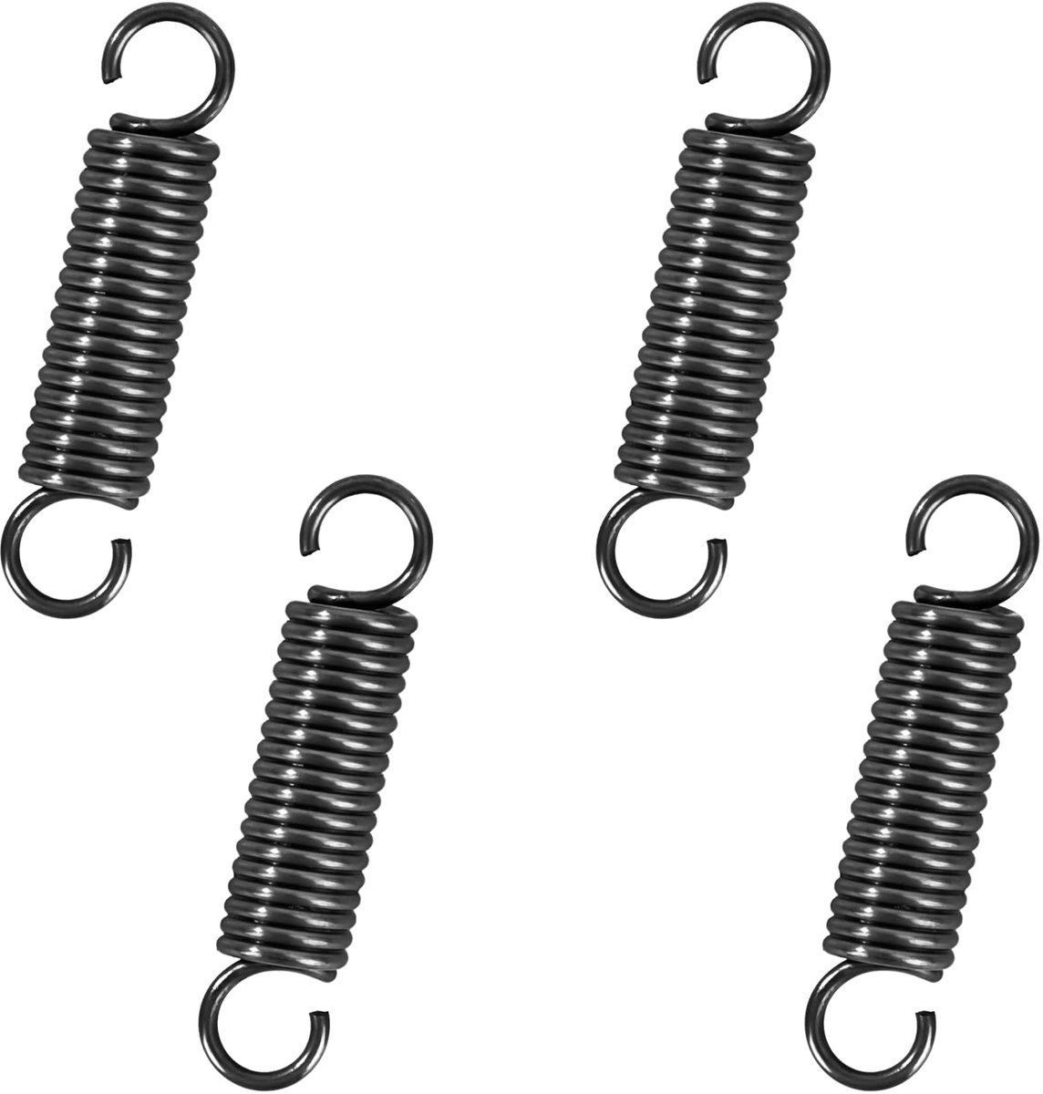 Trekveren met haak, pianodraad, trekveer, spanveer, 35 mm, buitendiameter 8 mm, draaddiameter 1,2 mm, maximale trekkracht 4,2 kg, 1,2 x 8 x 35 mm, 20 stuks