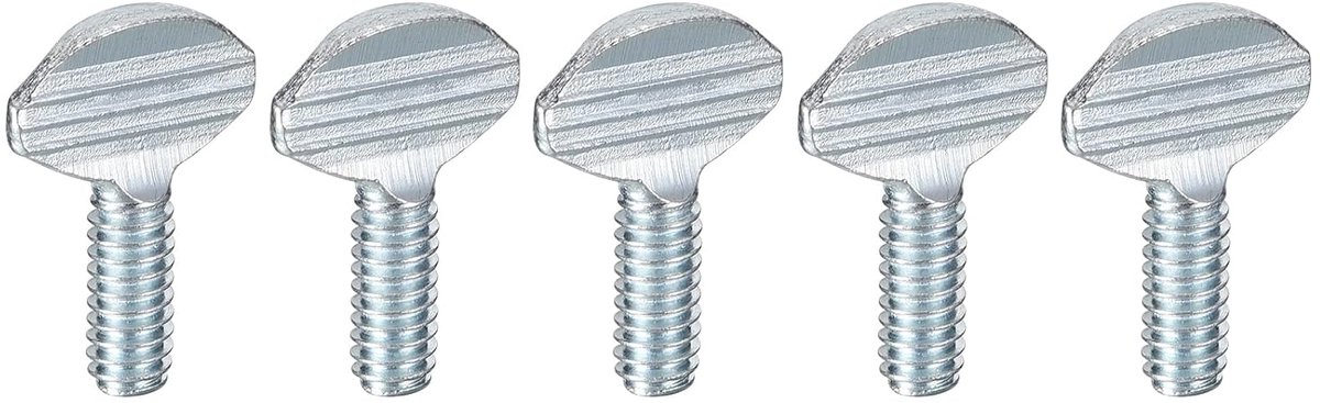 Duimschroeven 1/4-20 x 5/8 inch, 10 stuks koolstofstaal, volledige schroefdraad, thermisch verzinkt, gemakkelijk met de hand vast te draaien