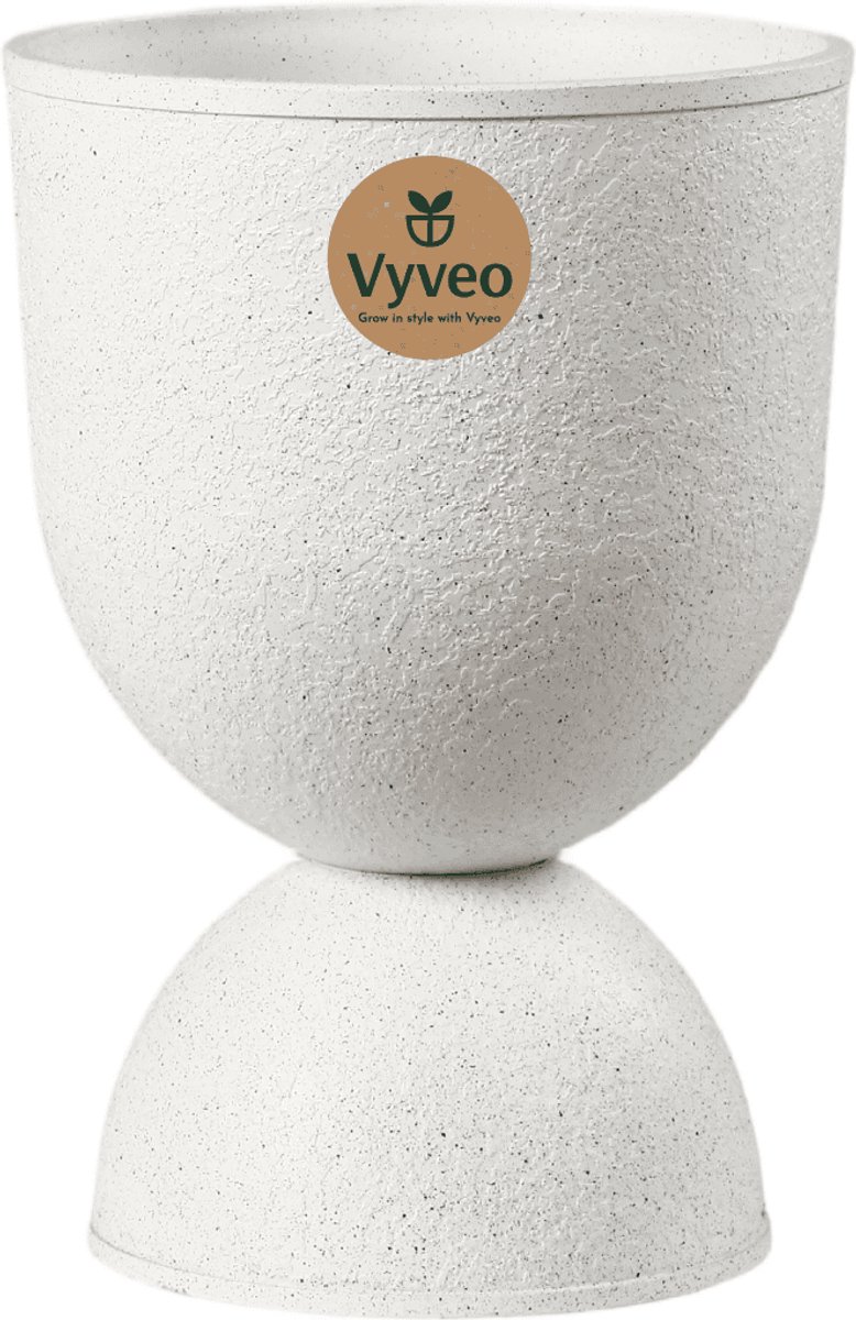 Vyveo - Bloempot Muse - 33x47 - Wit - Bloempot voor binnen en buiten - Lichtgewicht - Breukbestendig - Vorstbestendig - UV-bestendig