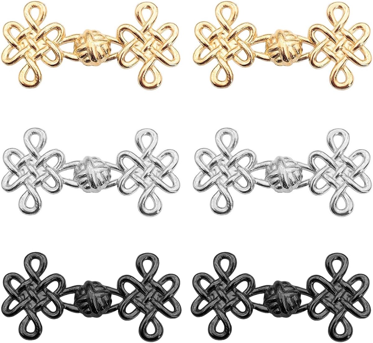 Knopen, kledingaccessoires, metalen knopen, geschikt voor broeken, tops en rokken.