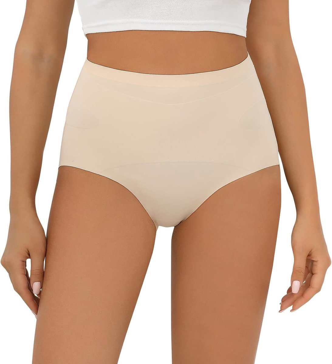 Buikcontrole-onderbroek voor dames, shapewear No Show ondergoed met hoge taille