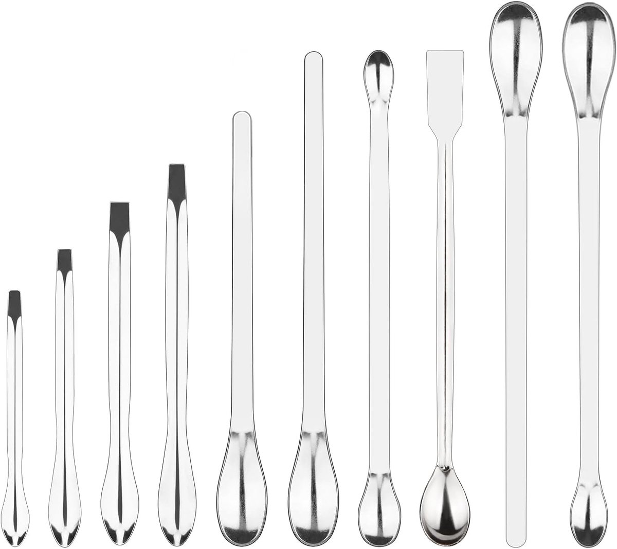 10 stuks laboratoriummicrolepels voor nauwkeurig wegen