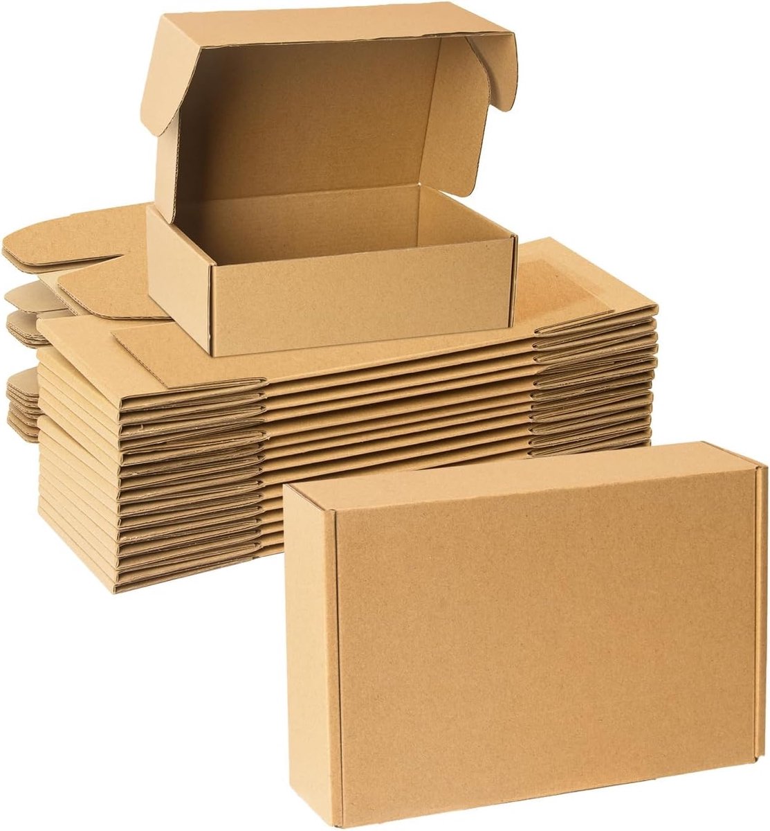 Verzenddozen 180x125x51mm (7x5x2") Set van 25, Kleine Mailing Boxes Bruin Kartonnen Gegolfde Mailer Boxes voor Mailing Kleine Zakelijke Geschenken Inpakken