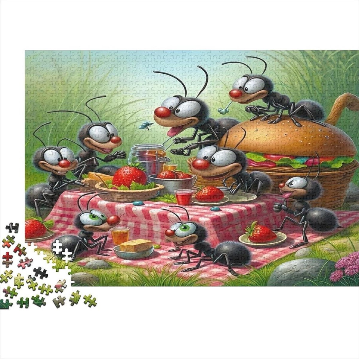 Mieren cartoon puzzel - Legpuzzel volwassenen - Ontspanning thuis - Nauwkeurig gesneden stukjes - 70 x 50 cm - Stijl-6