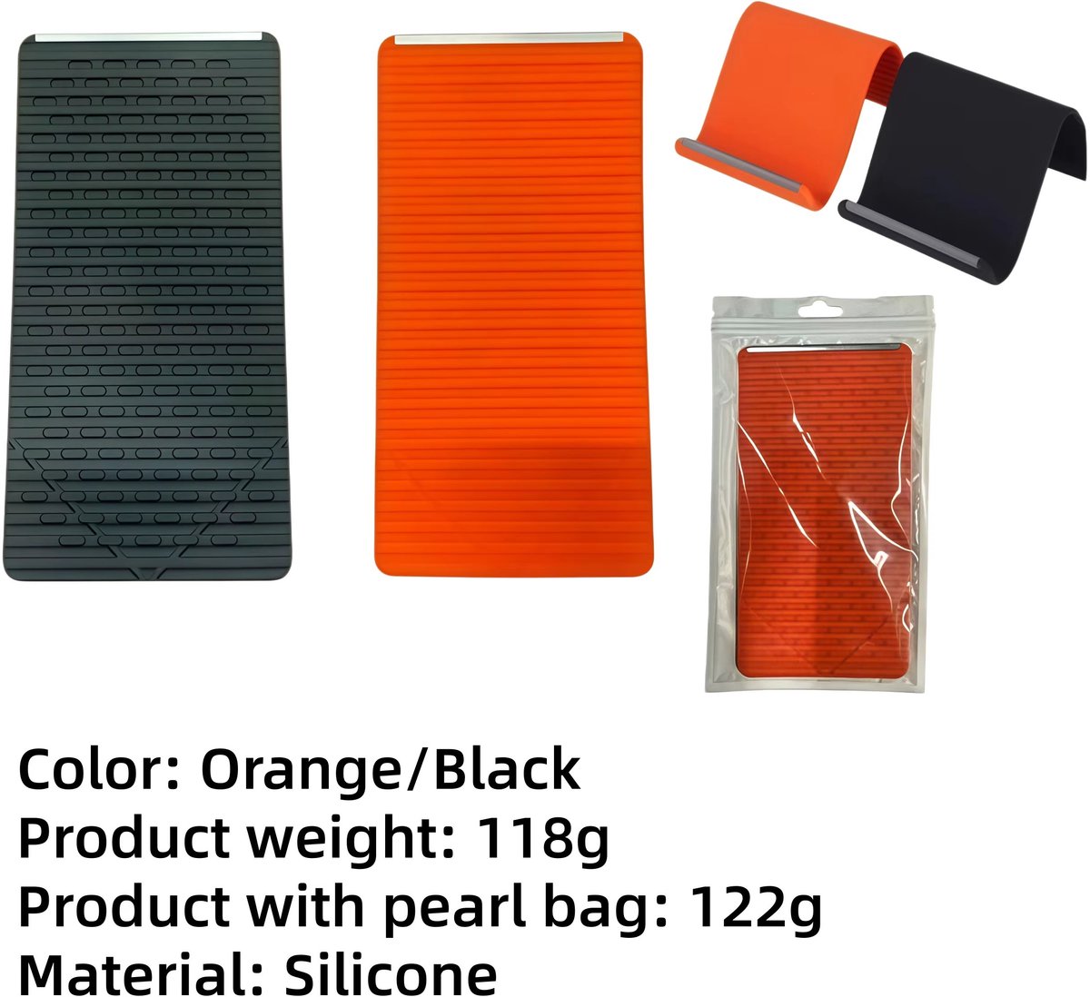 Fyfanie-Flexibele siliconen houder met aluminium kern voor telefoon en tablet- phonehouder-tablet houder-buigbaar standaard - oranje