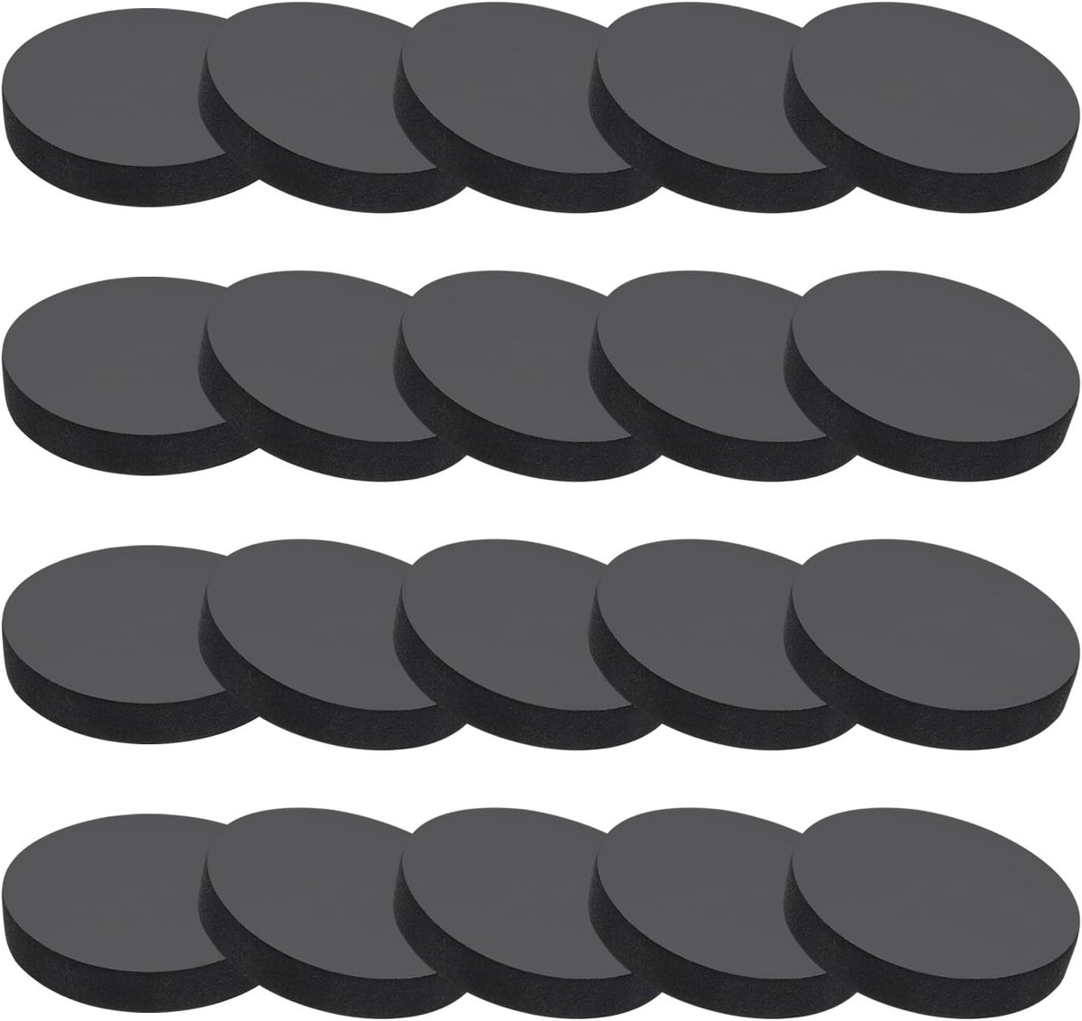 Rubber massieve schijven ringen, 20 stuks 35 mm ID x 6 mm dikke rubberen ronde pakking pad bussen afstandsring voor doe-het-zelf pakking ambacht, zwart