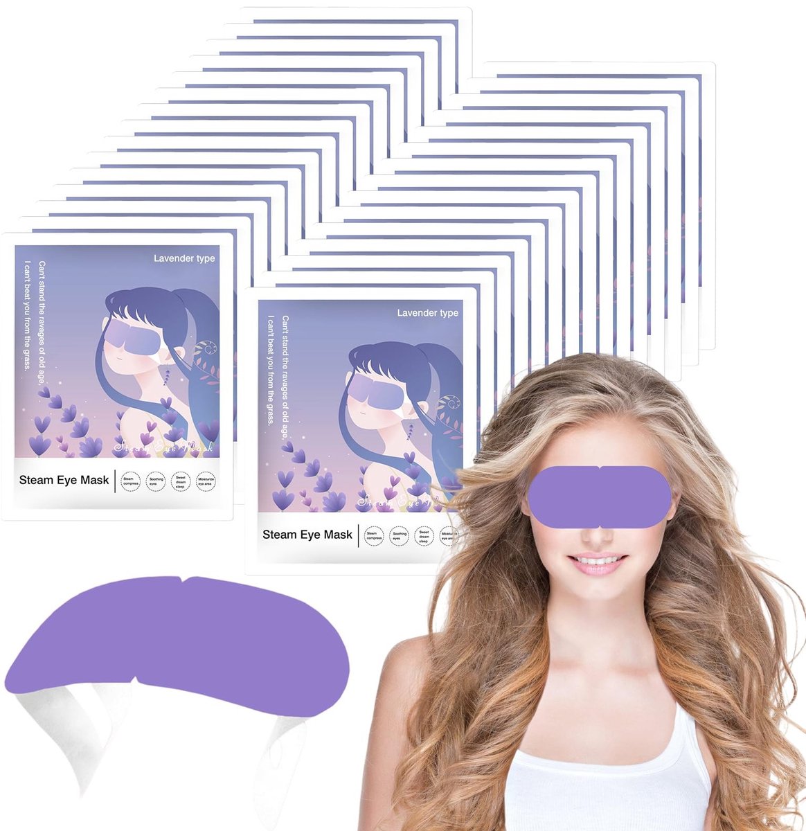 SolidKeus - 30 Stuks Stoom Oogmaskers voor Ontspanning en Vermoeidheid