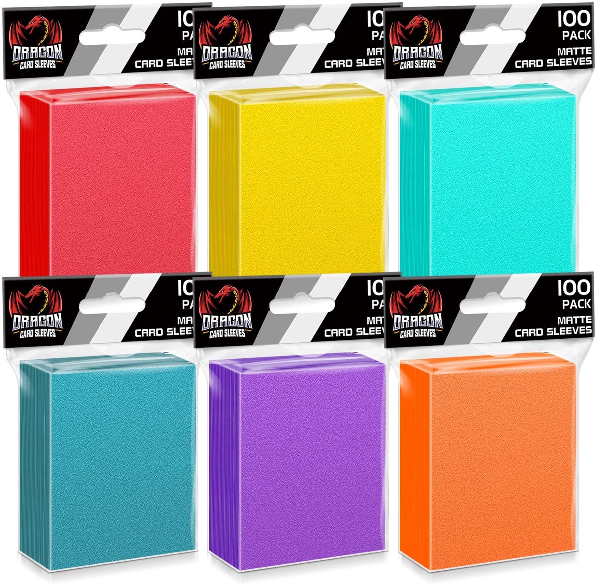 SolidKeus - 600 Matte Trading Card Sleeves in Diverse Kleuren
