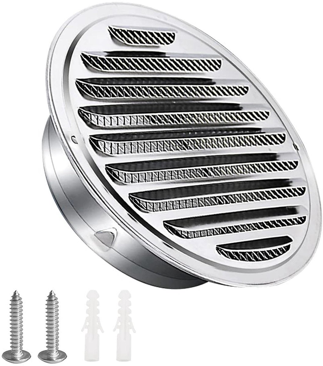 SolidKeus - RVS Ventilatierooster met Insectenbescherming 100mm