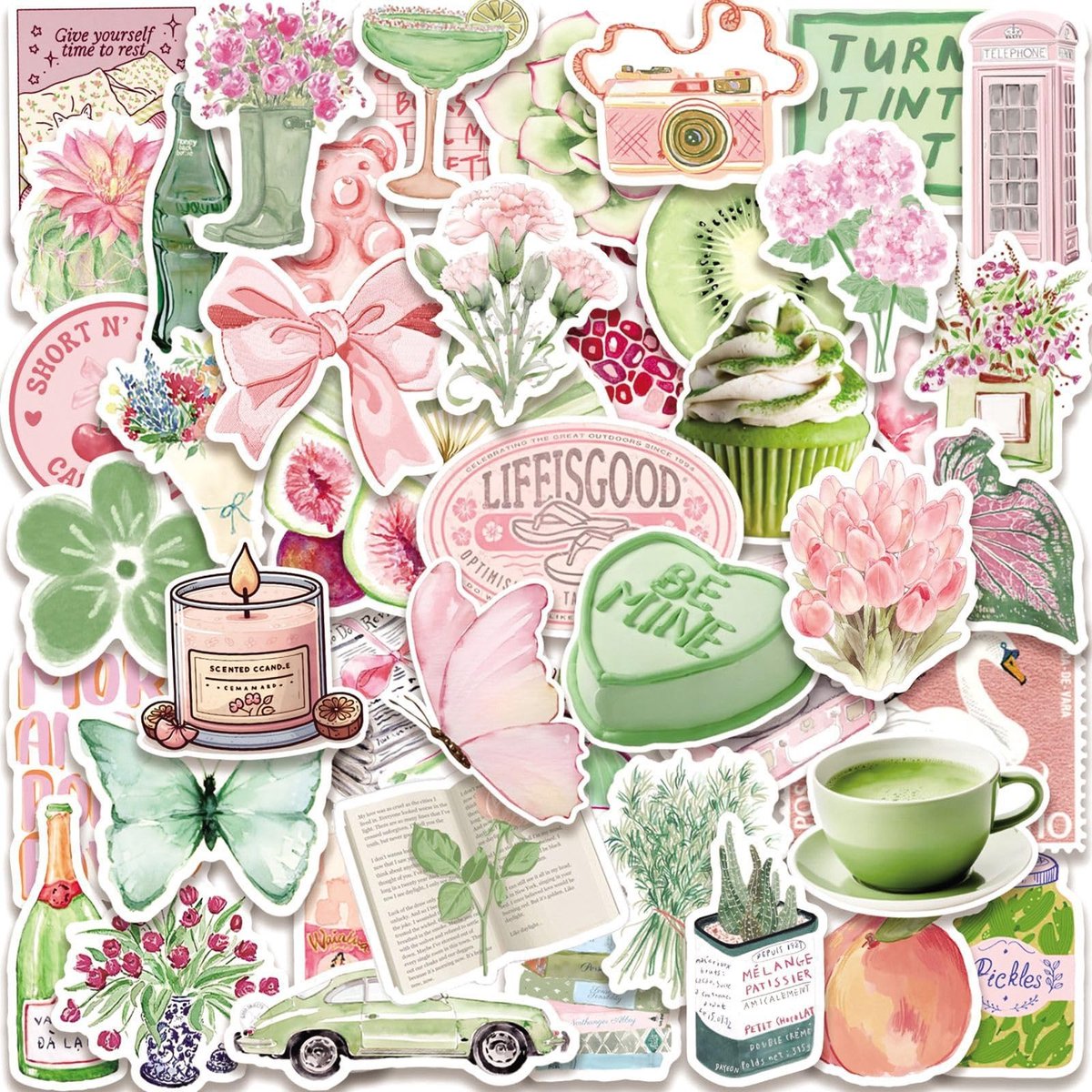 SolidKeus - 100 Stuks Waterdichte Stickers voor Creatieve Decoratie