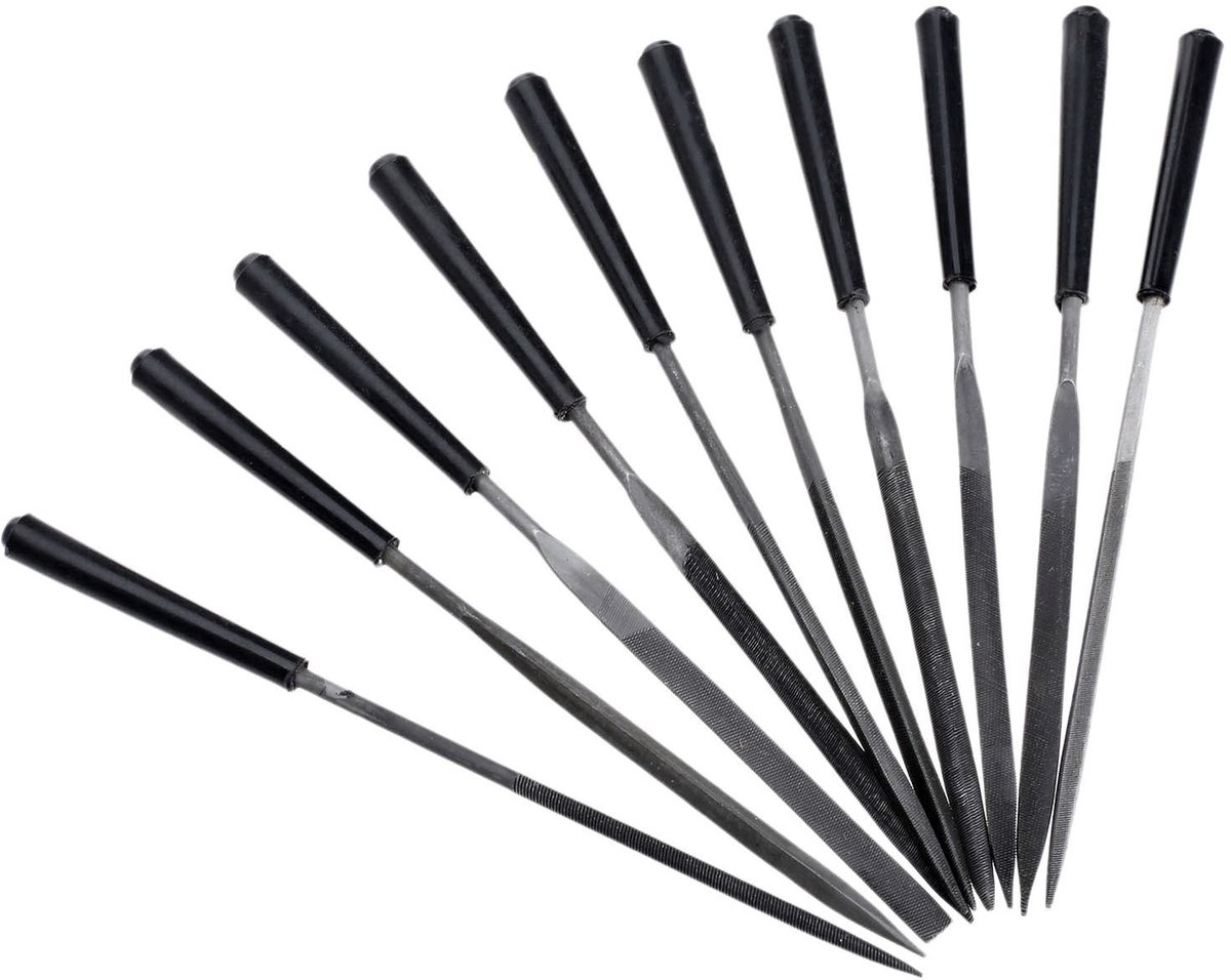 SolidKeus - Set van 10 Mini Juweliersbestanden voor Diverse Materialen