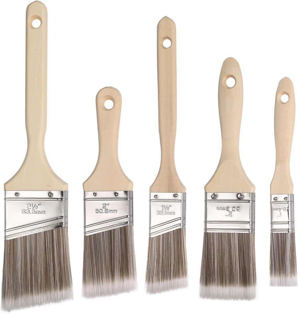 SolidKeus - Set van 5 Hoekborstels voor Decoratie en Schilderwerk