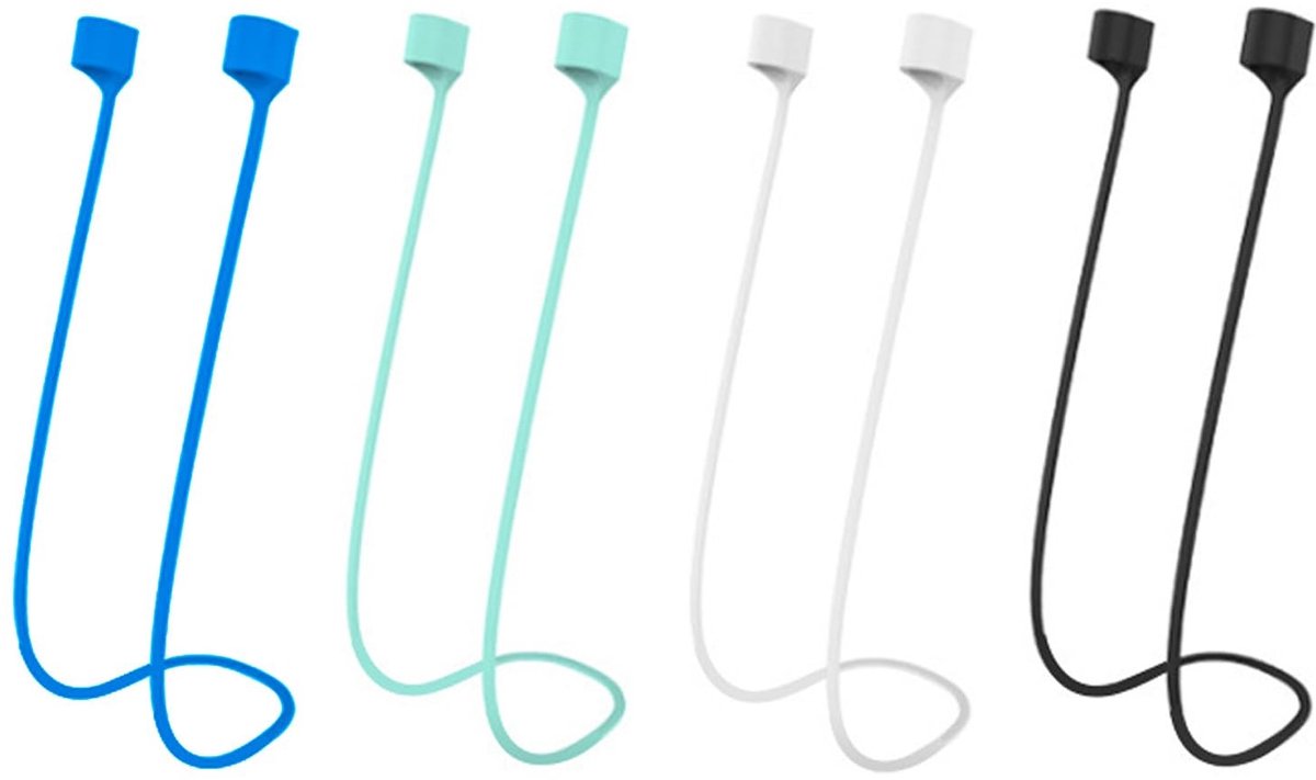 SolidKeus - Set van 4 Oordopjes voor AirPods, Silicone Snoeren voor Sport