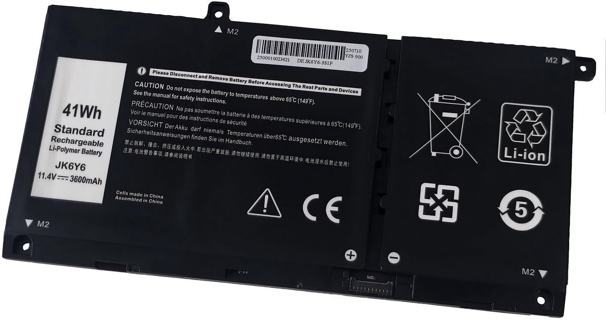 SolidKeus - 3-Cell Laptopbatterij JK6Y6 voor Dell Latitude en Inspiron
