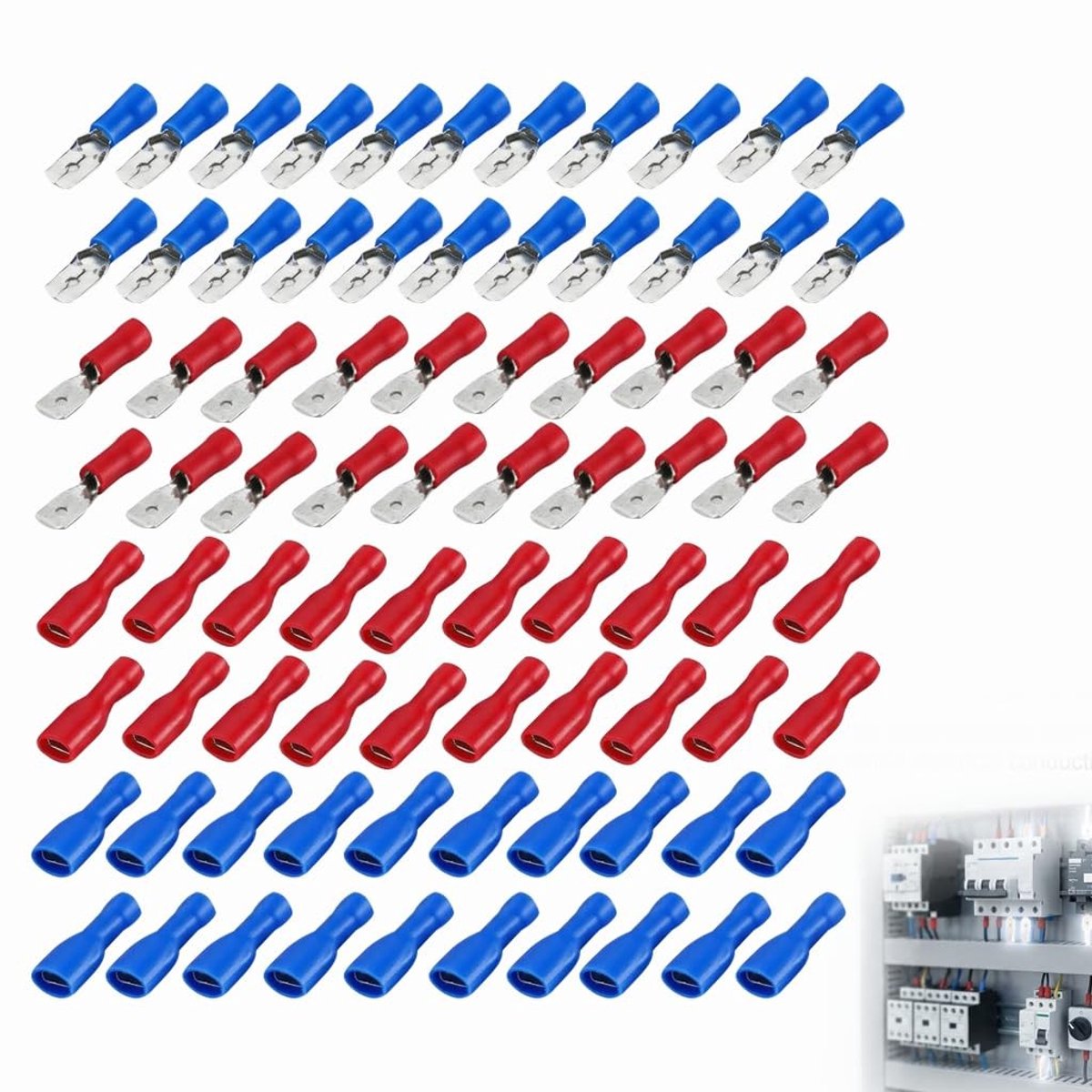 SolidKeus - Set van 80 Geïsoleerde Crimp Lugs voor Elektrische Verbindingen
