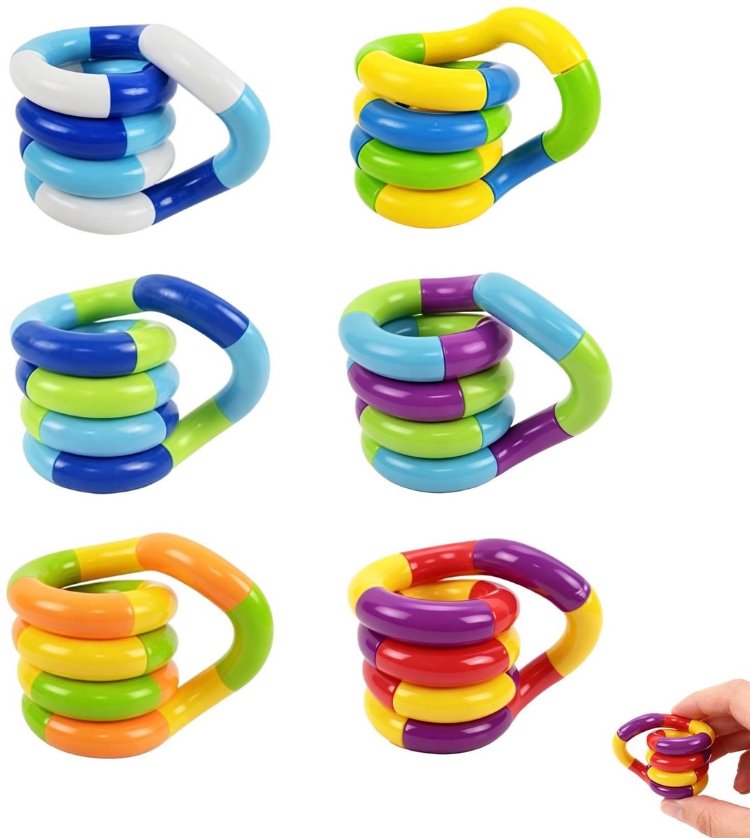 SolidKeus - Fidget Set van 6 voor Stressverlichting en Coördinatie