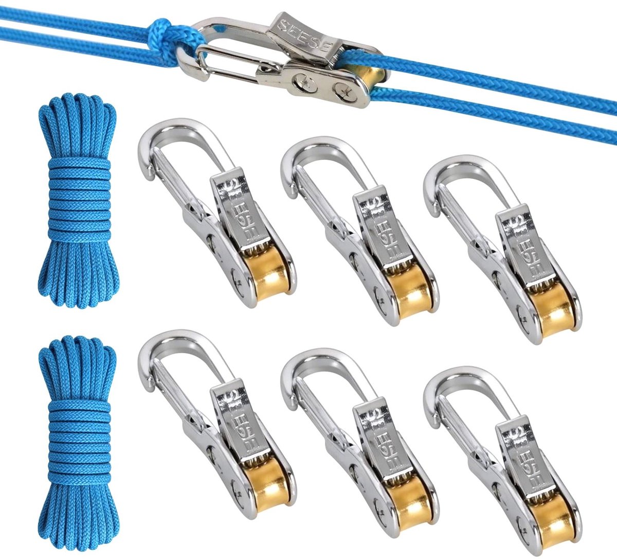 SolidKeus - Kabelspanner Set voor Tent en Buitenactiviteiten
