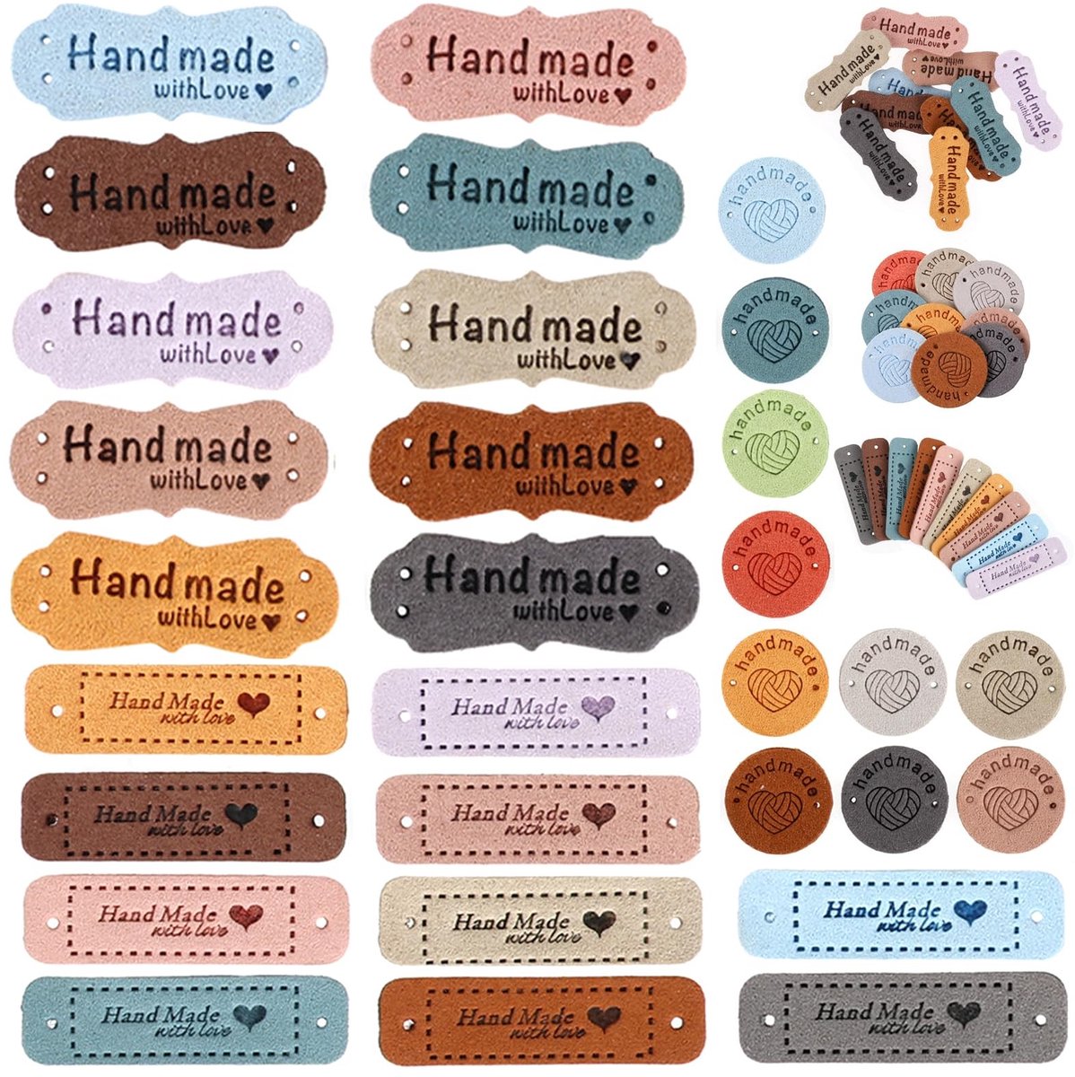 SolidKeus - Set van 60 Handgemaakte Labels voor Naaien