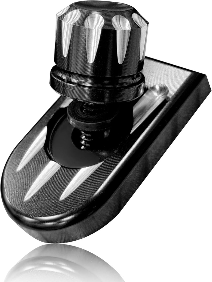 Stalen zadelbout schroefdeksel bevestigingslip knop zwarte kit compatibel met Harley Sportster Touring Softail Dyna CVO Electra Glide Street Glide 1996-2024 (klauwvorm)