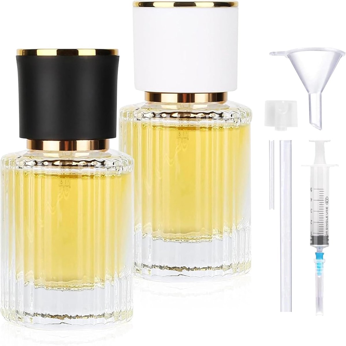 Verstuivers, 30 ml, ronde parfumfles, parfumverstuiver voor onderweg, draagbare spuitfles met praktische accessoires voor parfum, reizen, cosmetica (30 ml)
