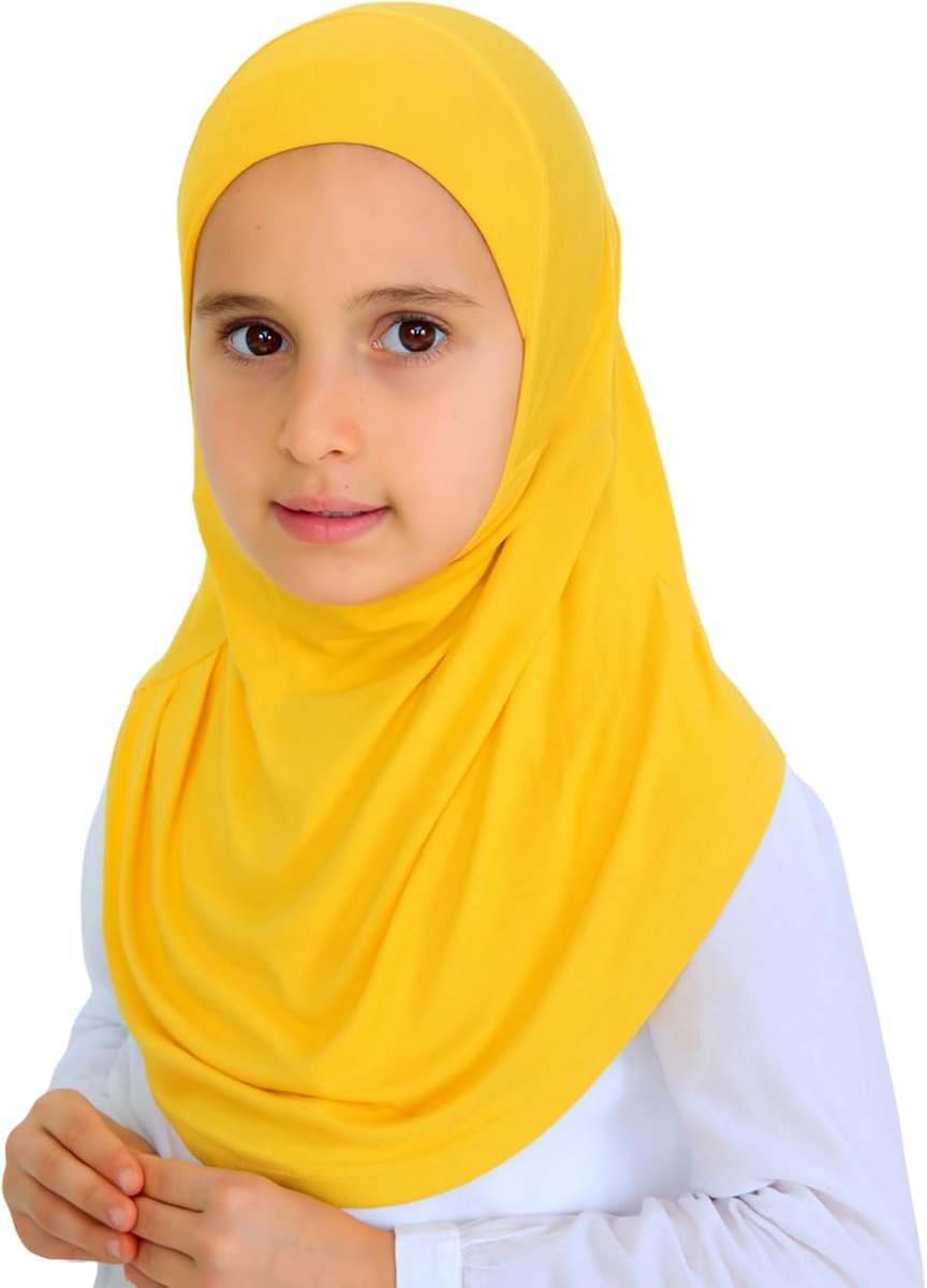 Hijab Hoofddoek voor meisjes, zachte viscose eendelige hoofddoek voor kinderen, moslim hoofddoeken, islamitische kleding, Turks instant dames hoofdbedekking voor ramadan Eid gebed