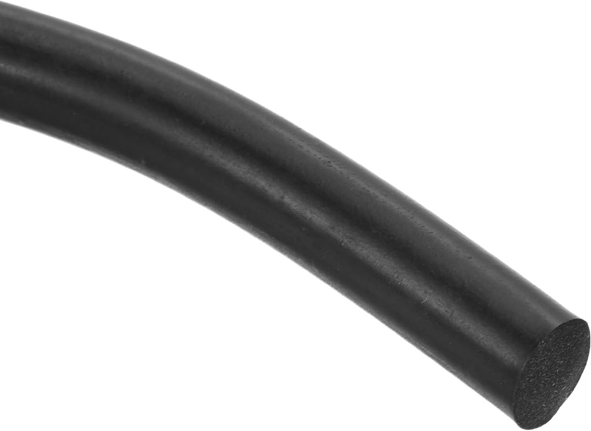 Afdichtingstape van siliconenschuim, 10 mm OD, 6,5 m, siliconen schuimafdichting voor schuimbuis, zwart