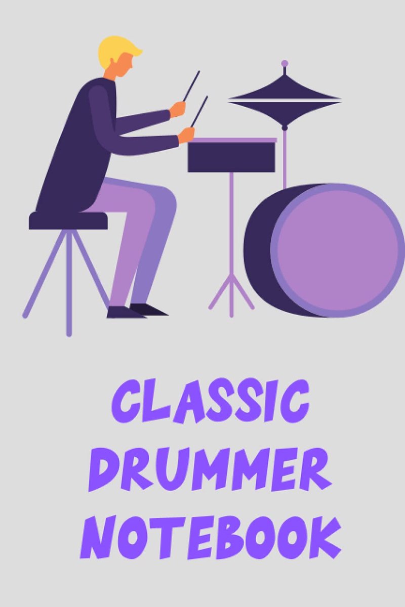 Drummer Notebook: Drum Player quote Notation Book with 100 Pages Note Sheets 6 x 9 inches