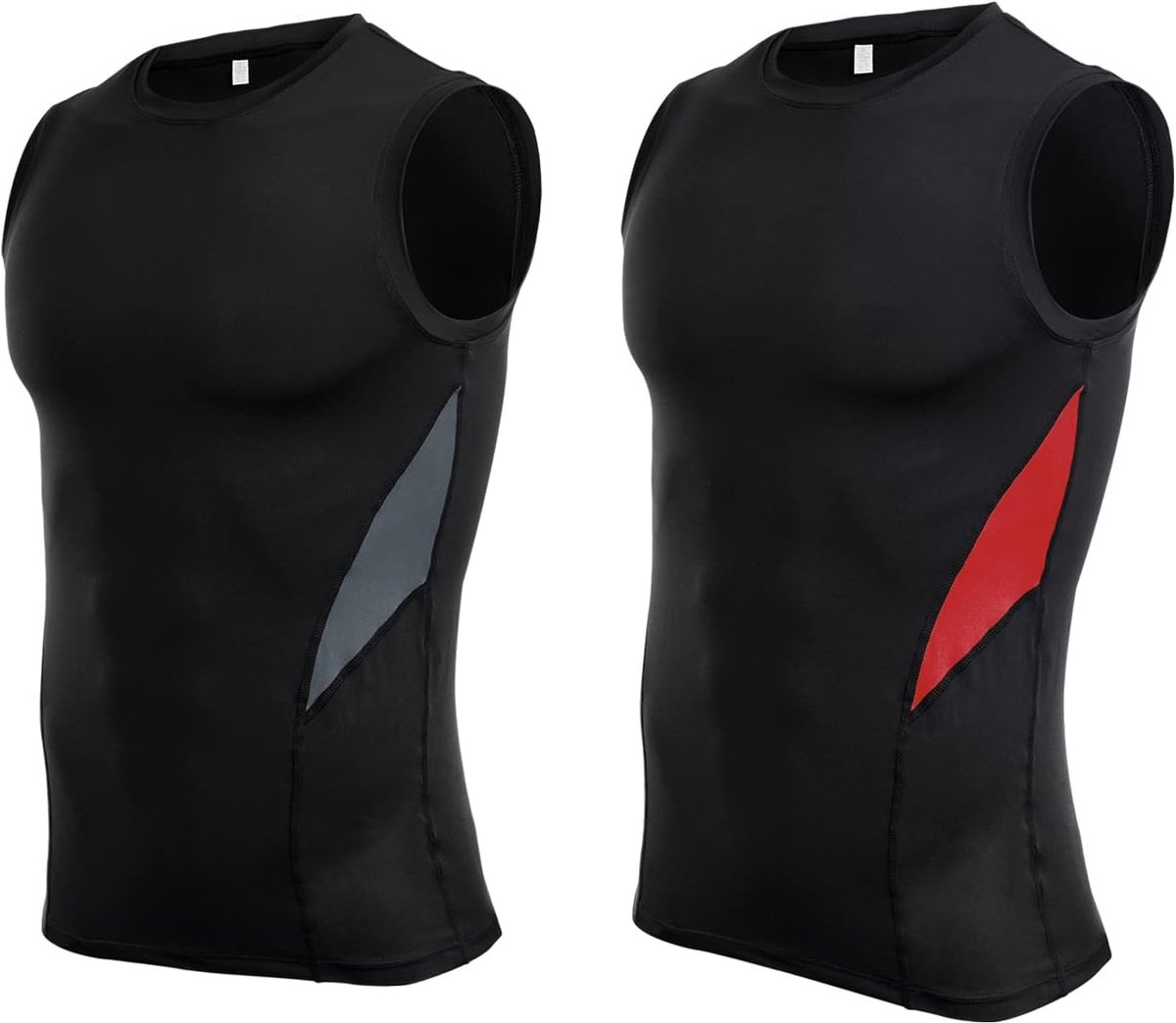 Sportshirt voor heren, mouwloos spiershirt, Quick Dry functionele shirts, basislaag, onderhemd