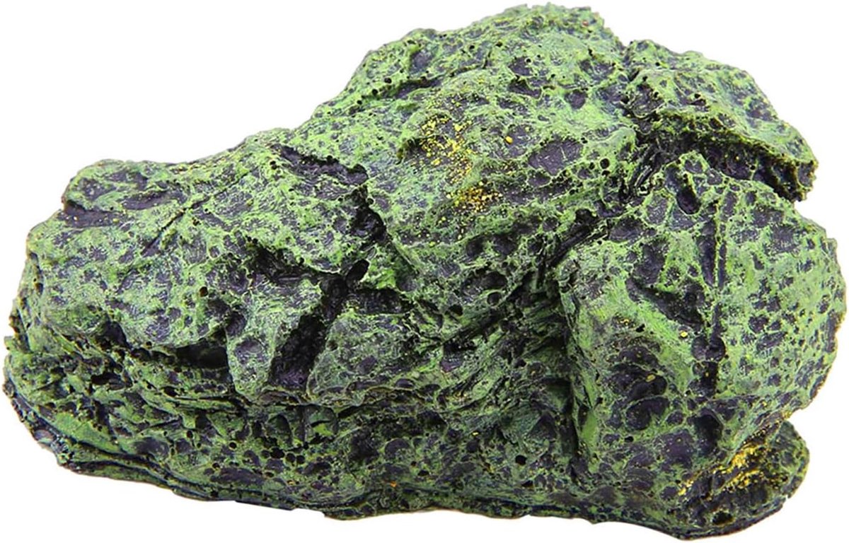 SnelShoppen - Stone Cave Shelter Huidige Schildpad Huis voor Reptielen, Schildpadden, Vissen en Kikkers, Aquariumbekleding Ornament (9 x 7 x 4 cm)